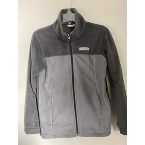 Columbia Boys Fleece Jacket Size M Black &‎ Gray